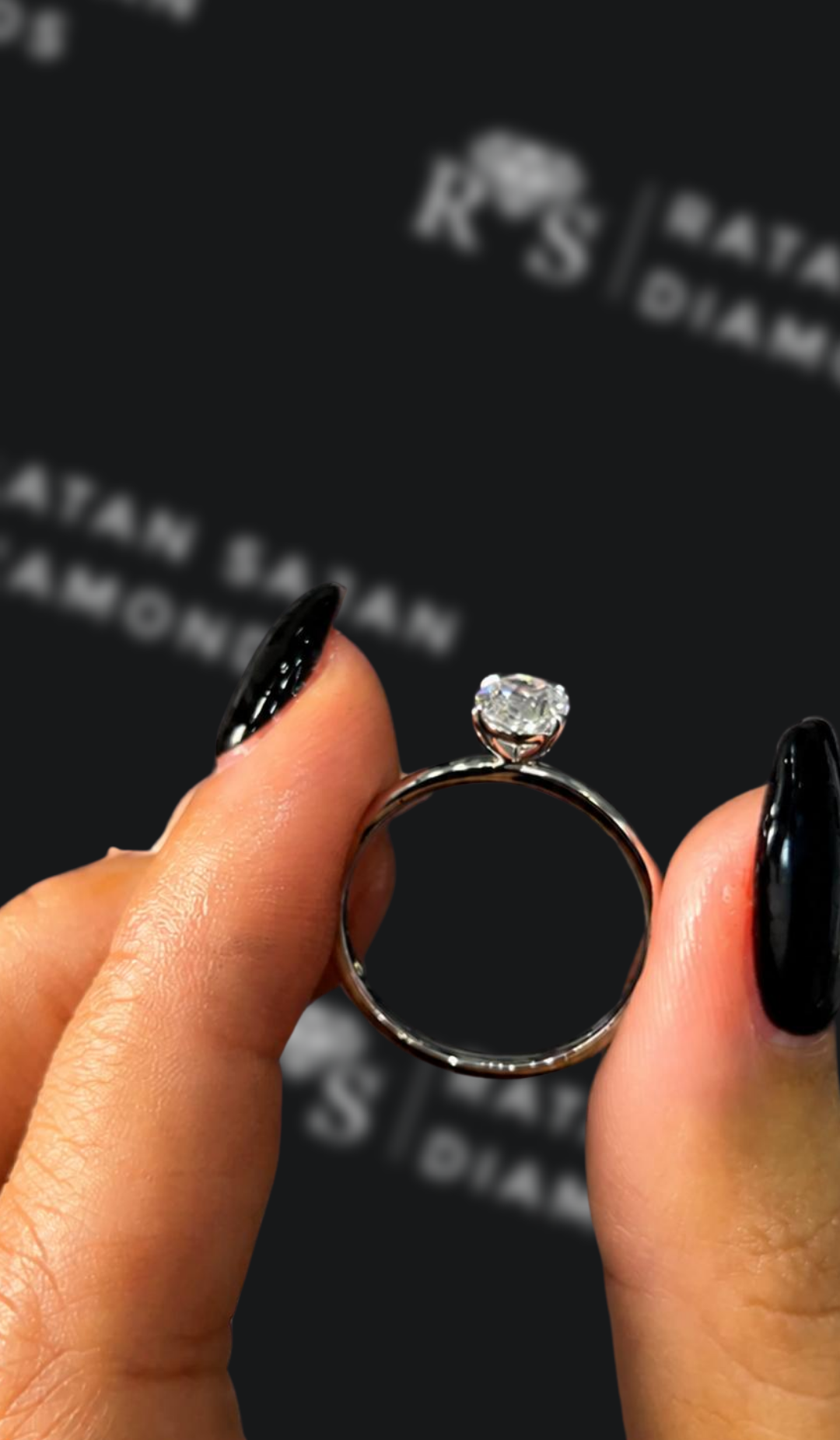 0.5 Carat Solitaire Engagement Ring - Oval Diamond