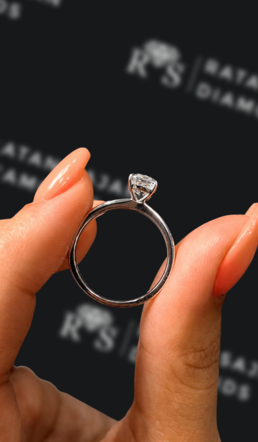 1 Carat Solitaire Engagement Ring - Cushion Diamond