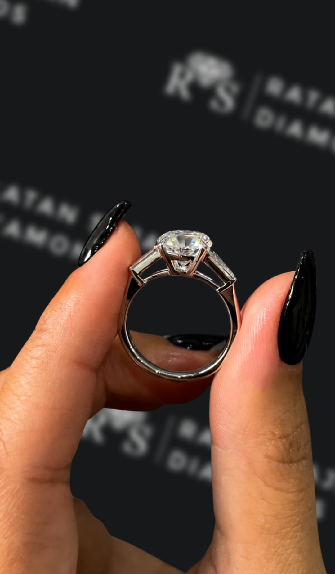 2.5 Carat Trilogy Engagement Ring - Round Diamond