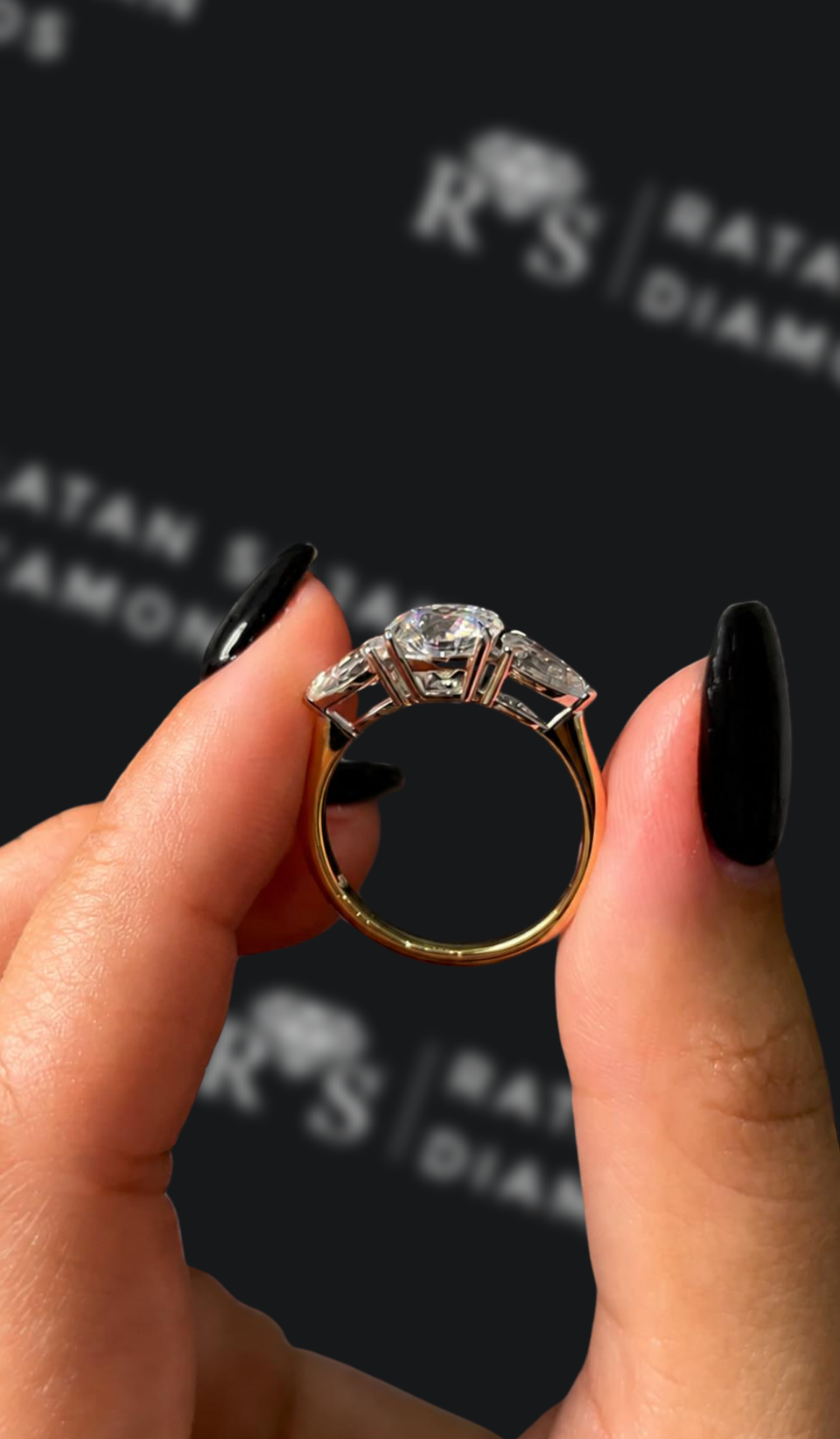1.5 Carat Trilogy Engagement Ring - Round Diamond