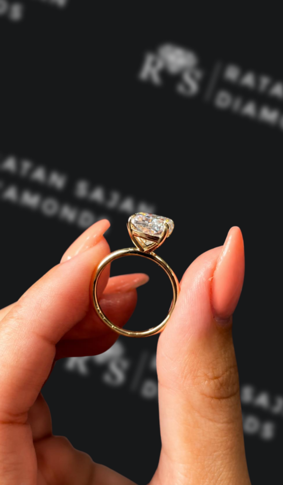 3 Carat Solitaire Engagement Ring - Cushion Diamond