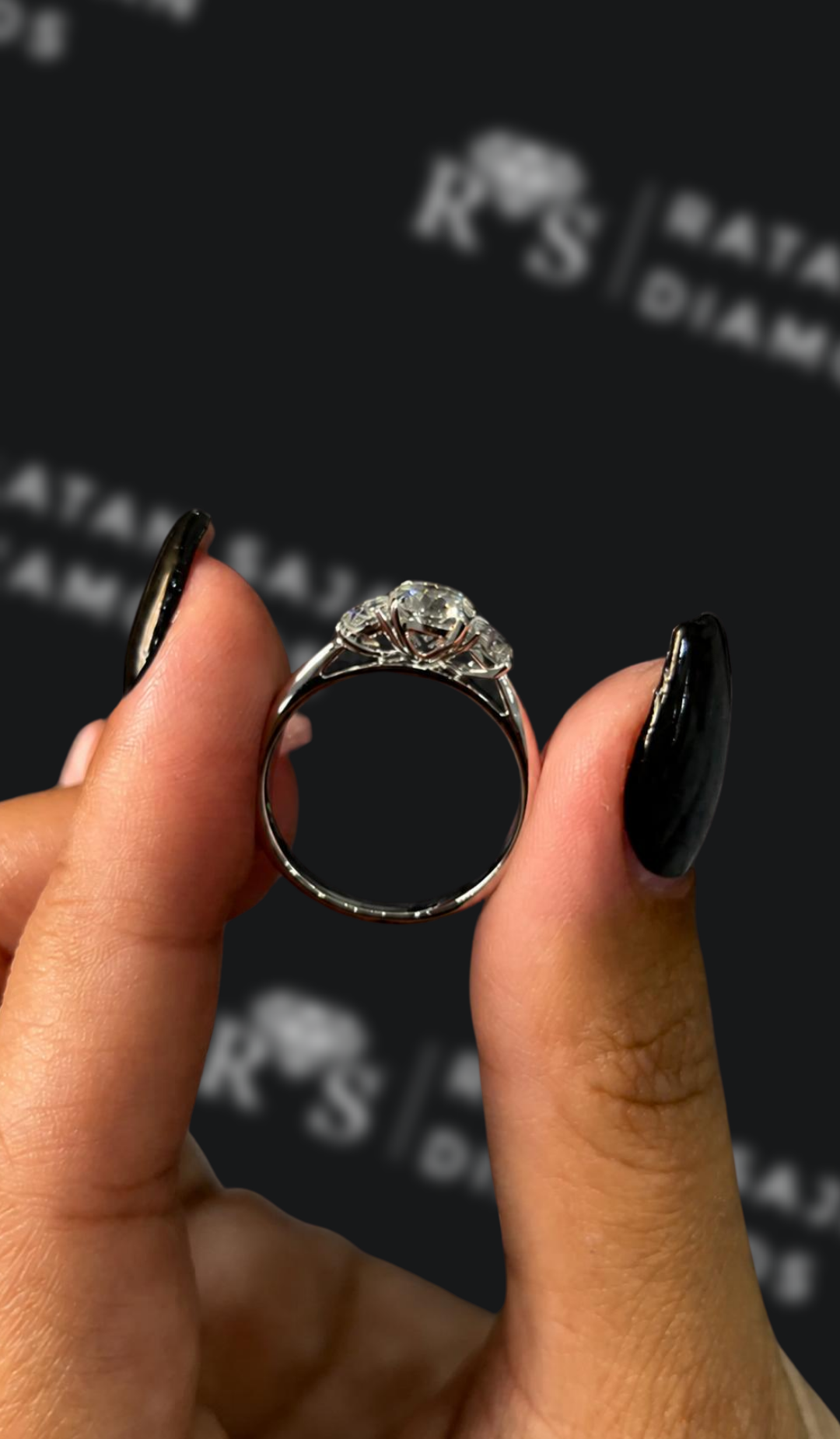 0.5 Carat Trilogy Engagement Ring - Round Diamond